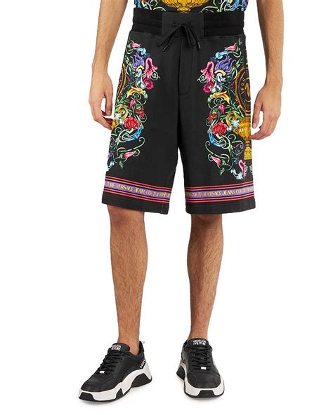 Versace Jeans Couture Felpa Baroque Garden Print Shorts Men 